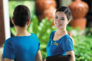 waitress Shangri-la's Mactan Resort and Spa