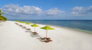 beach umbrellas Shangri-la's Mactan Resort and Spa